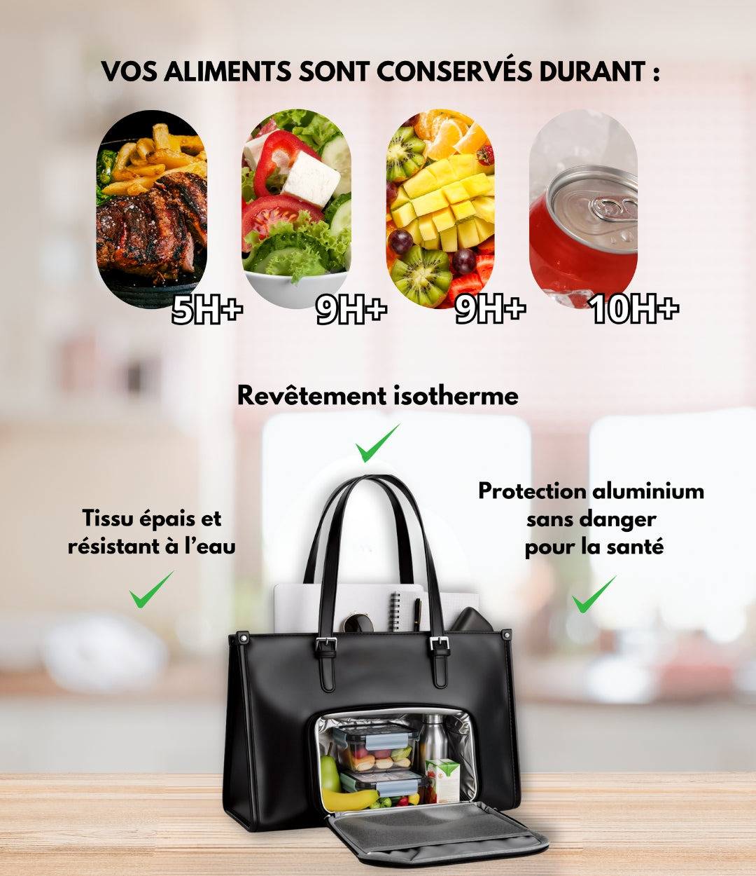 Sac à main THERMEA BAG Isotherme - Noir